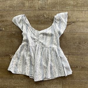 Blue and white top (not cropped)